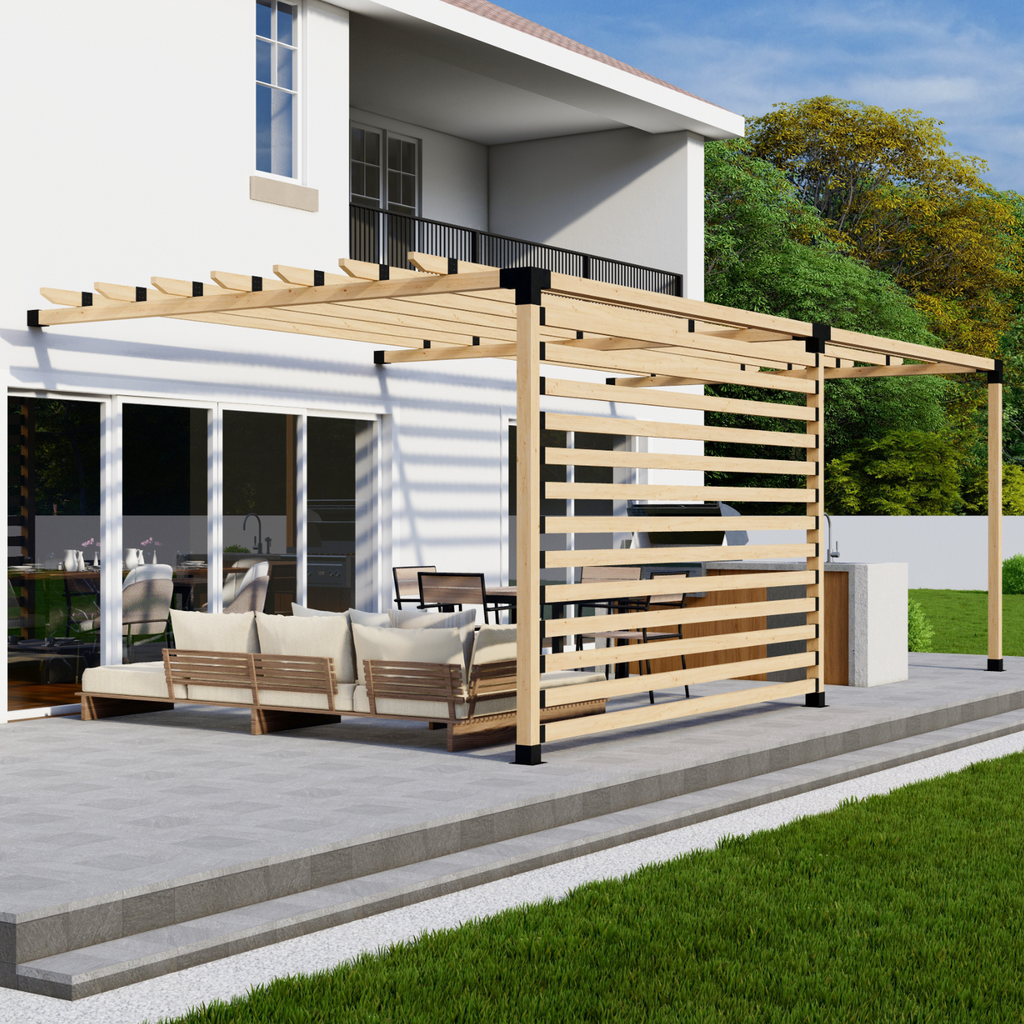 Modern Cantilever Pergola Kit - For Attached Pergola