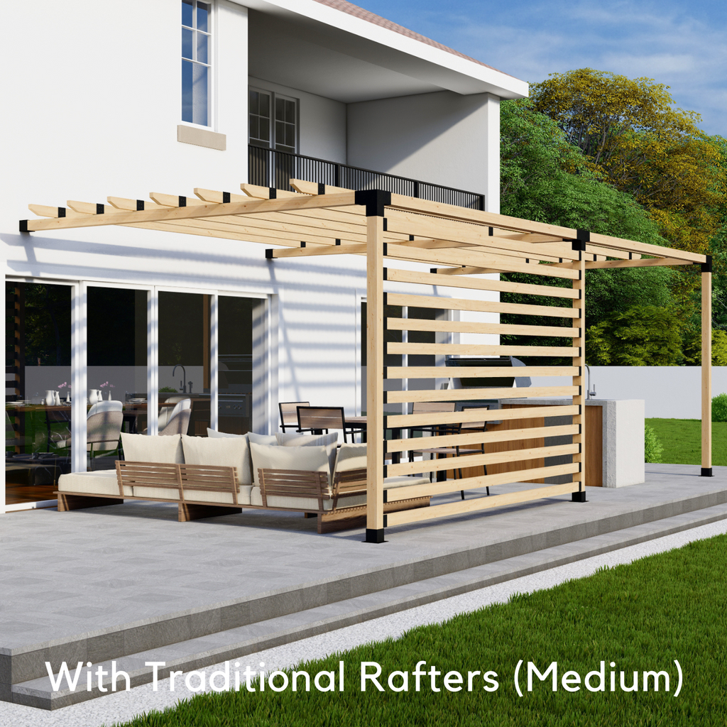 Kit for a Pergola Attached to Wall