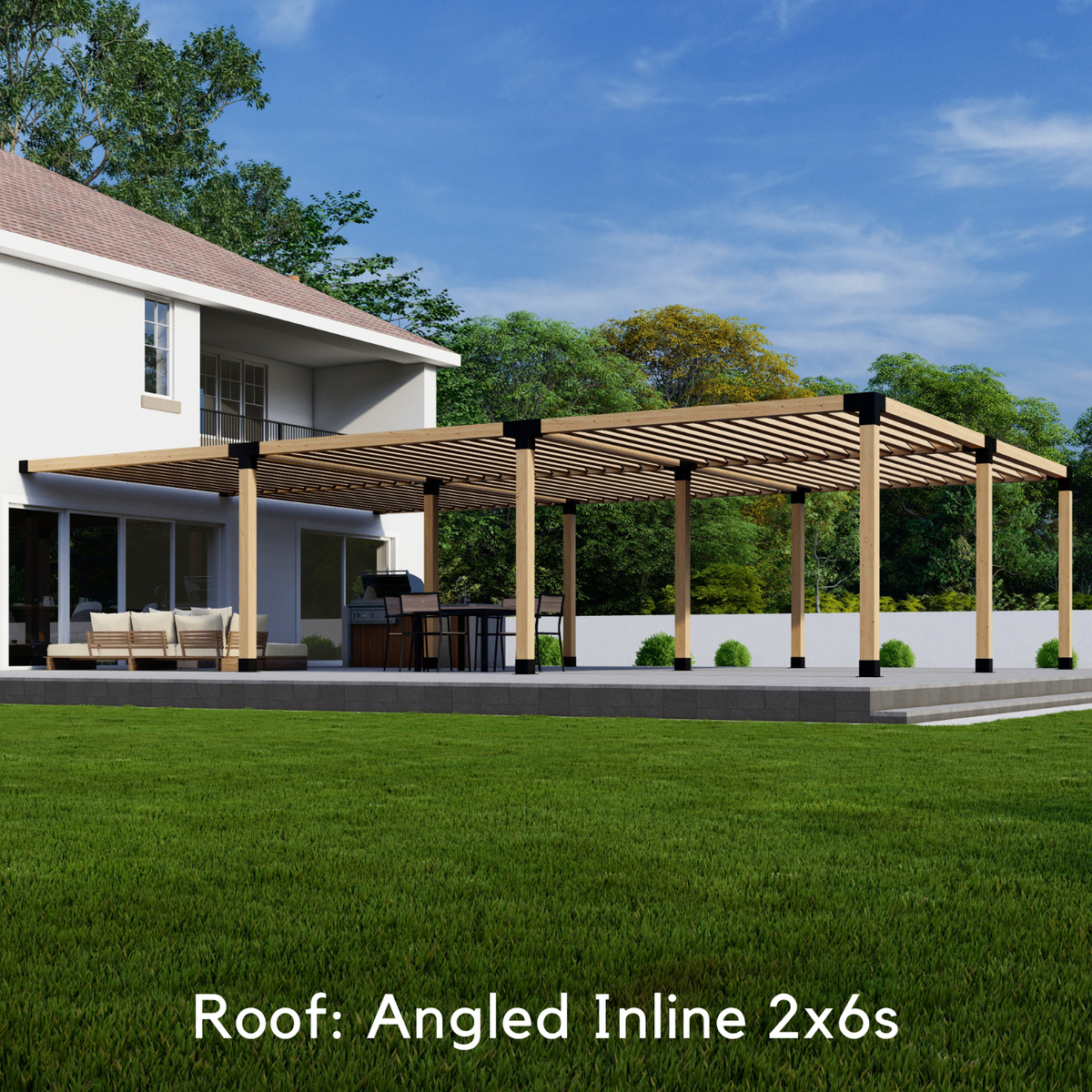 DIY Pergola Kit for a Large Attached Pergola Up to 24' x 36'