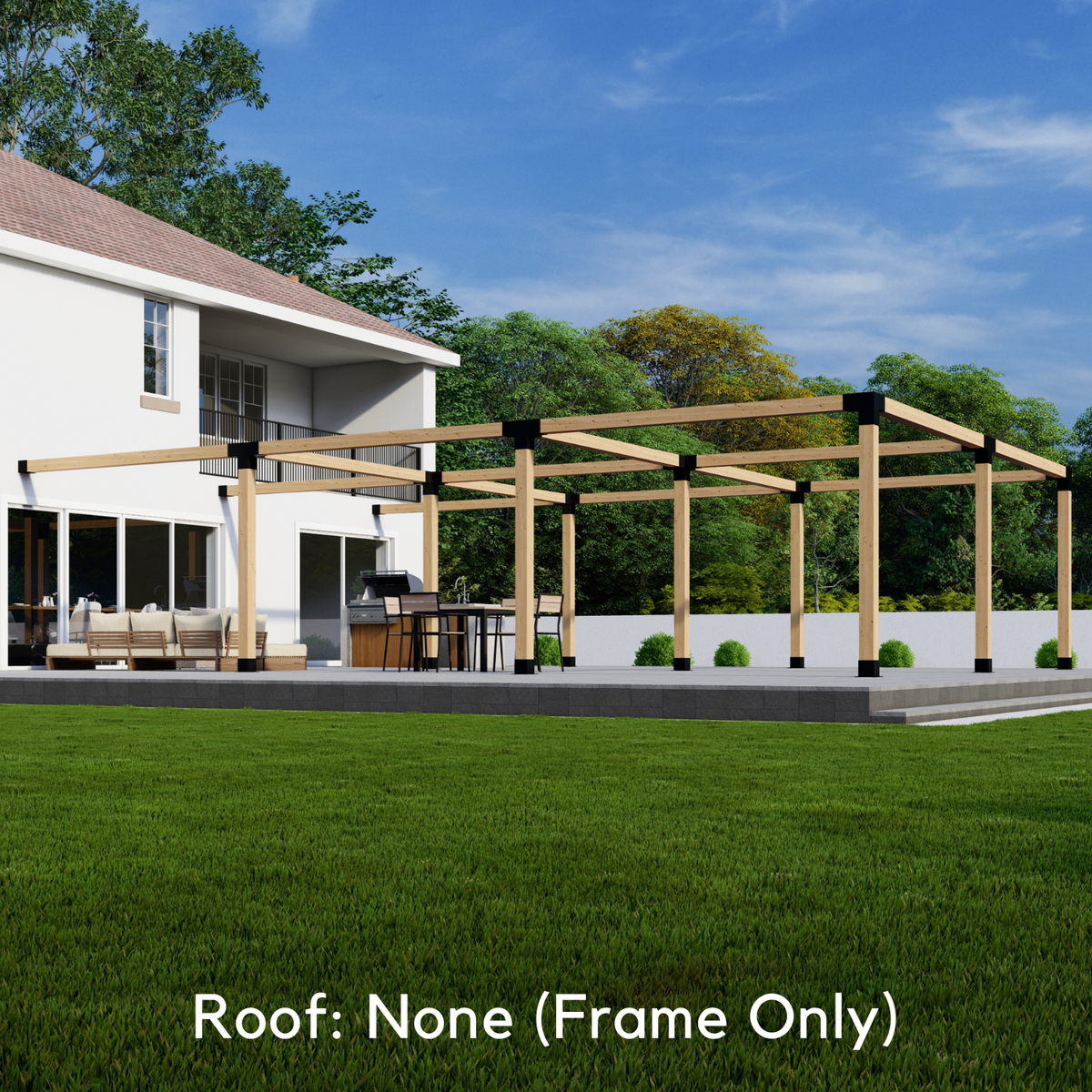 DIY Pergola Kit for a Large Attached Pergola Up to 24' x 36'