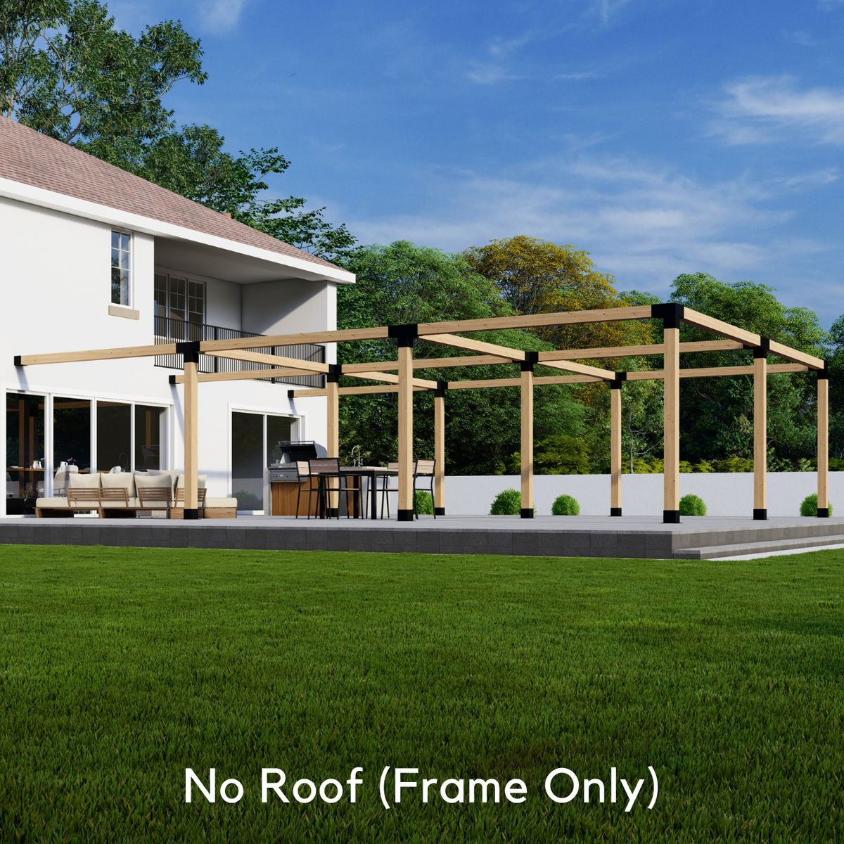 Kit for a Massive Pergola Attached to House