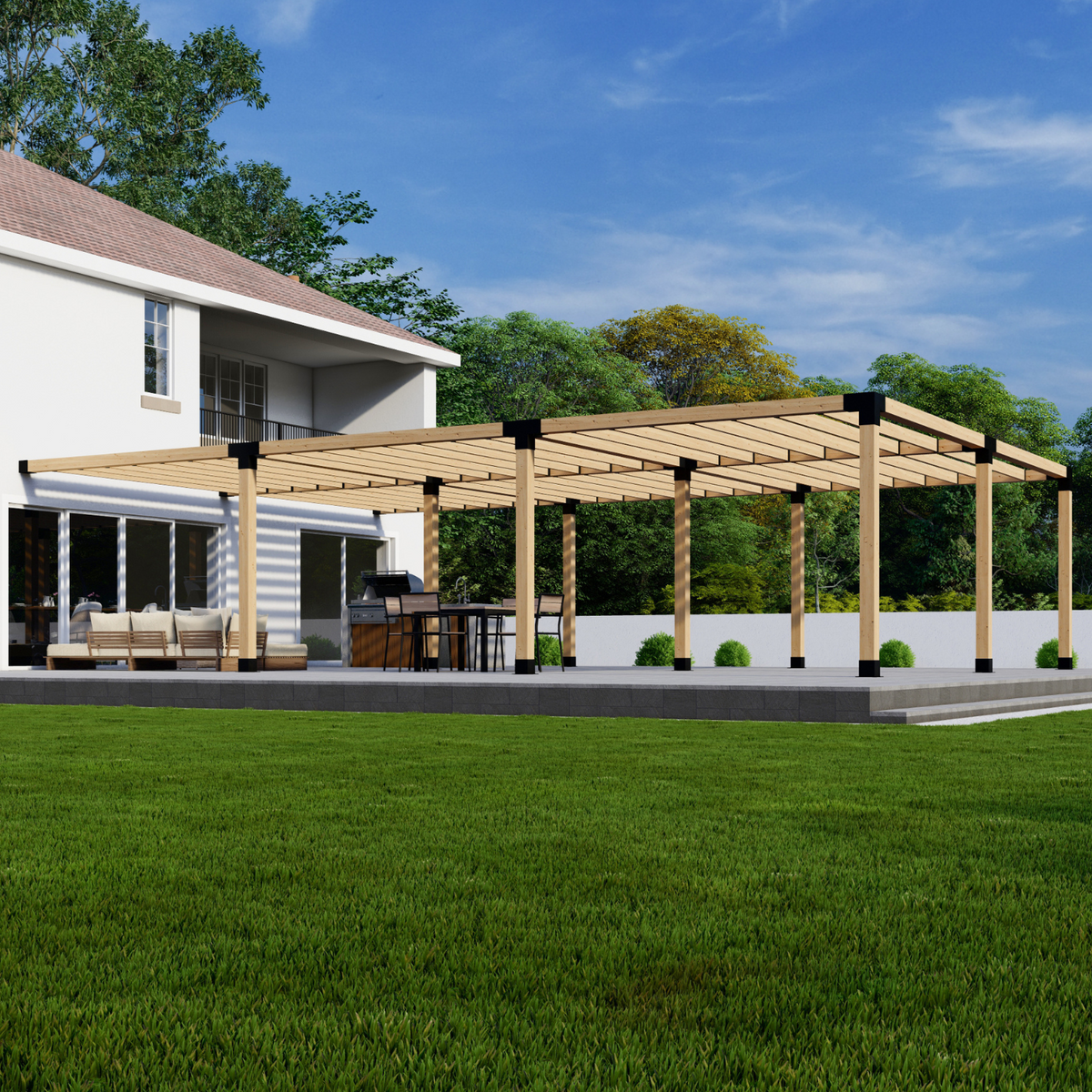 Kit for a Massive Pergola Attached to House
