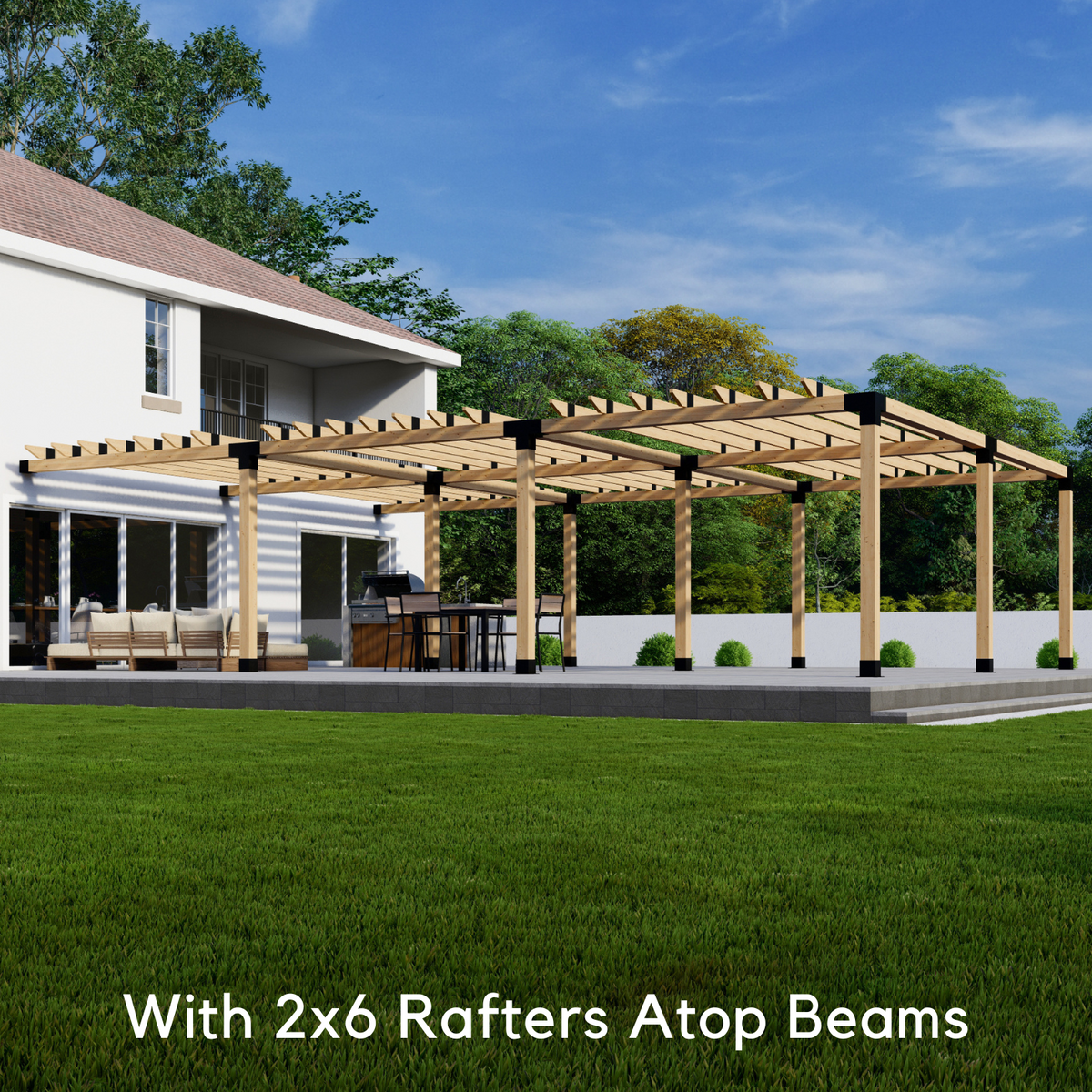 Kit for a Massive Pergola Attached to House