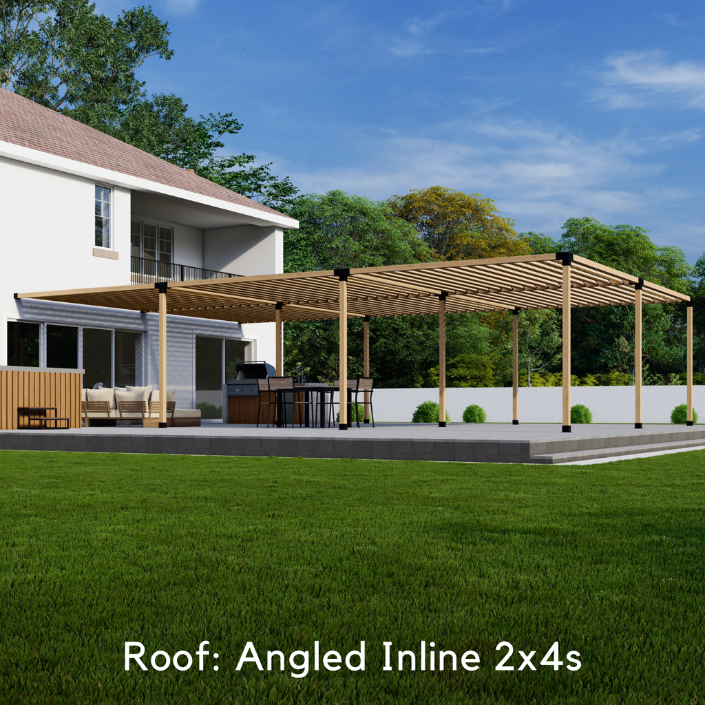 DIY Pergola Kit for a Large Attached Pergola Up to 24' x 36'