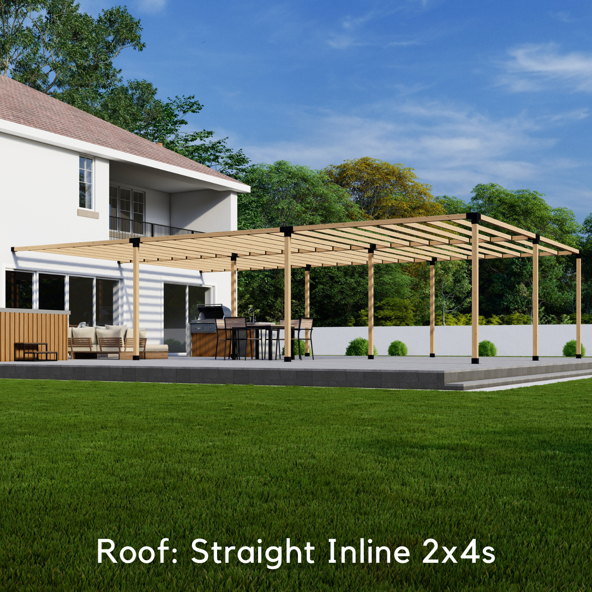 DIY Pergola Kit for a Large Attached Pergola Up to 24' x 36'