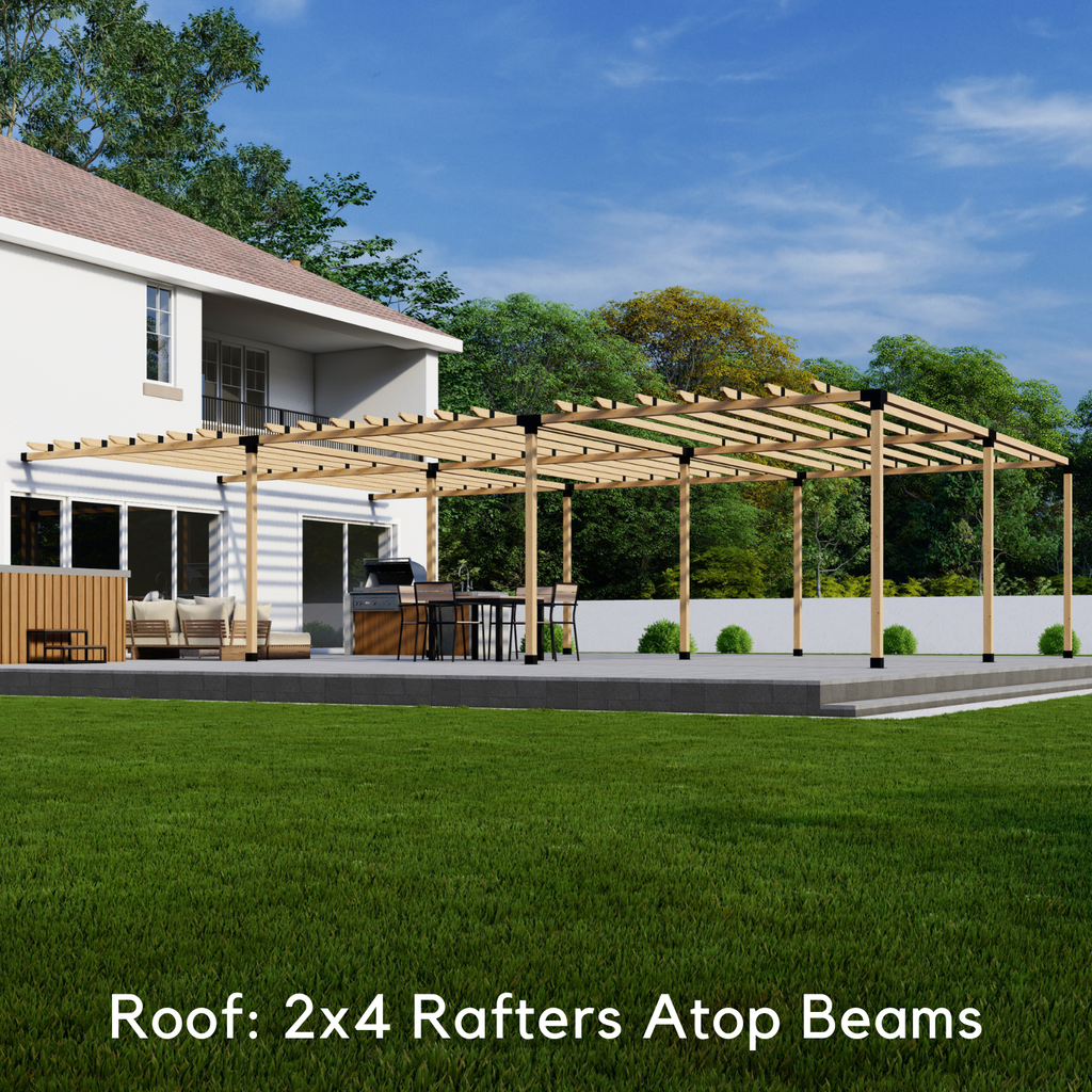 DIY Pergola Kit for a Large Attached Pergola Up to 24' x 36'