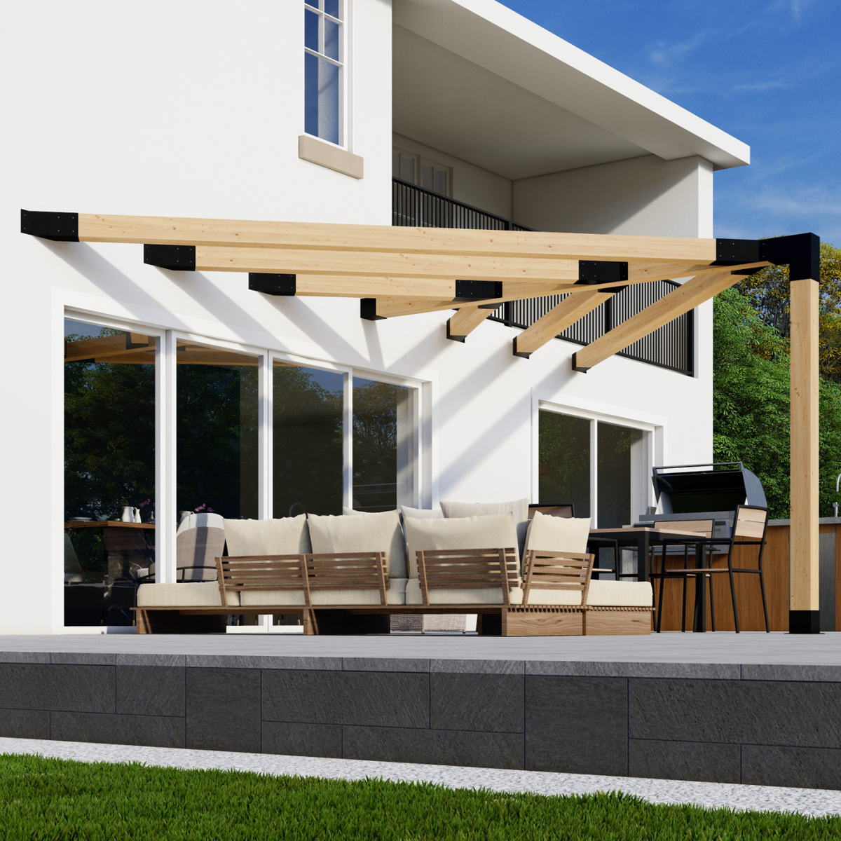 Open-Roof Pergola Kit