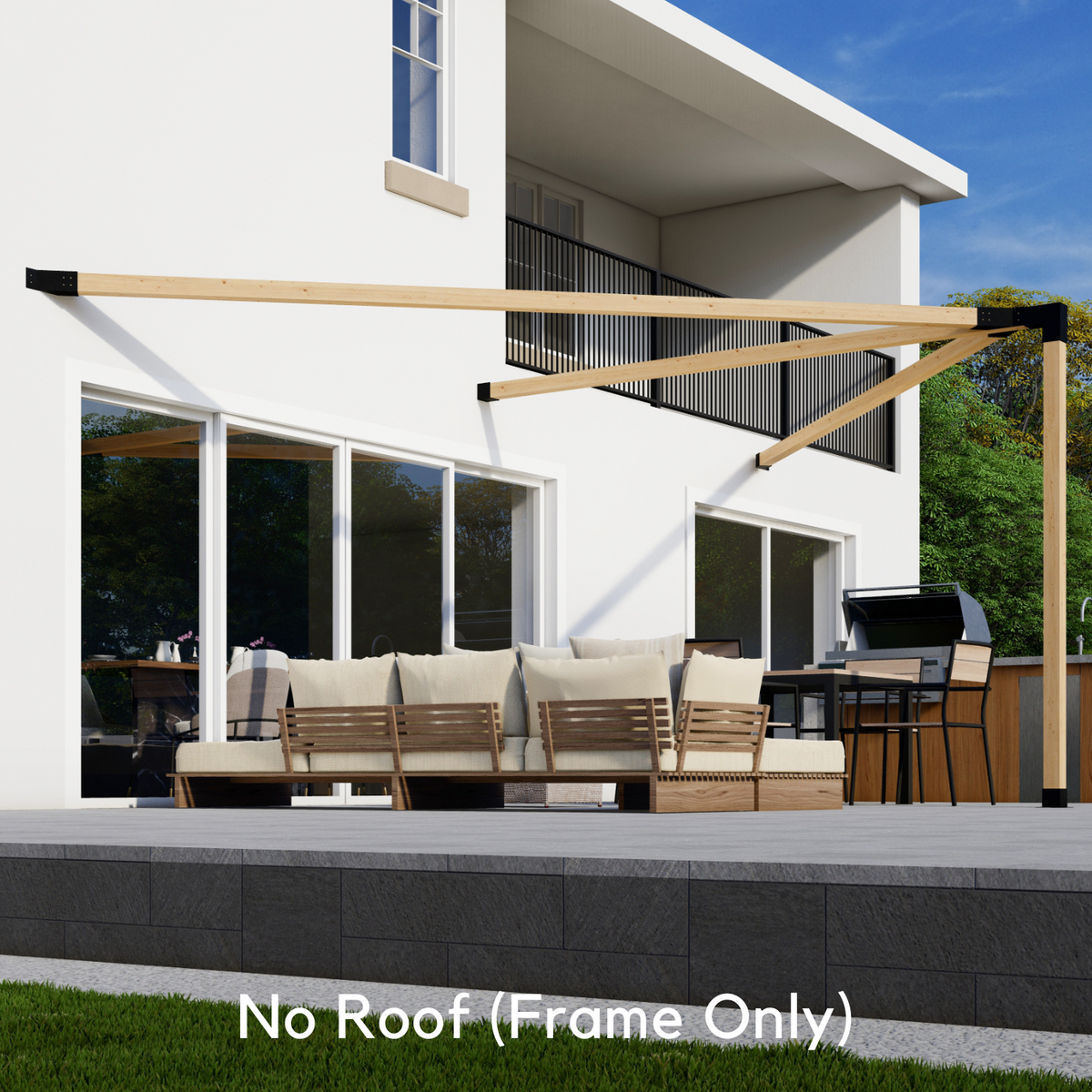 Large 3-Sided Pergola Kit
