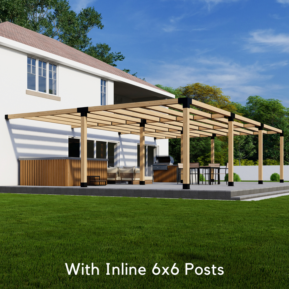 Kit for a Big Pergola Attached to House