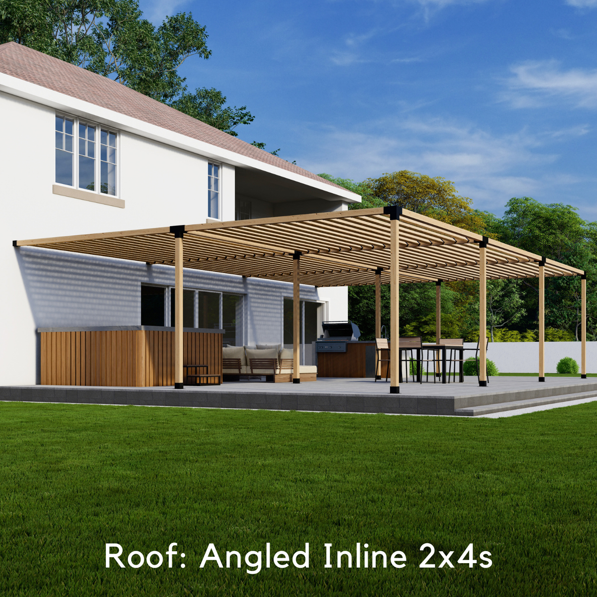 DIY Pergola Kit for an Up to 36' x 24' Pergola Off House
