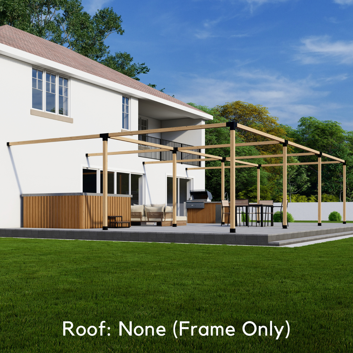 DIY Pergola Kit for an Up to 36' x 24' Pergola Off House