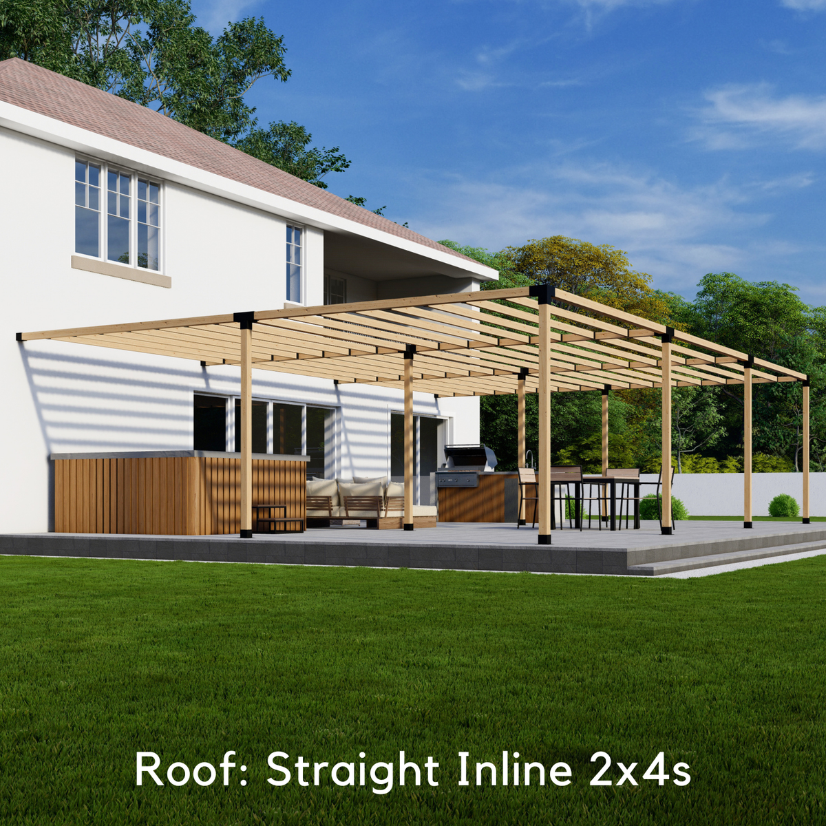 DIY Pergola Kit for an Up to 36' x 24' Pergola Off House