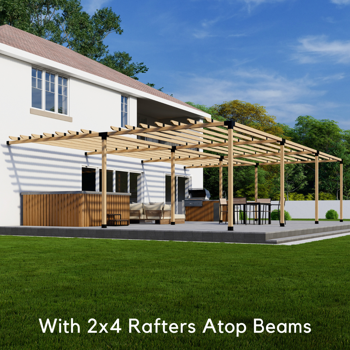 Kit for a Huge Pergola Attached to House