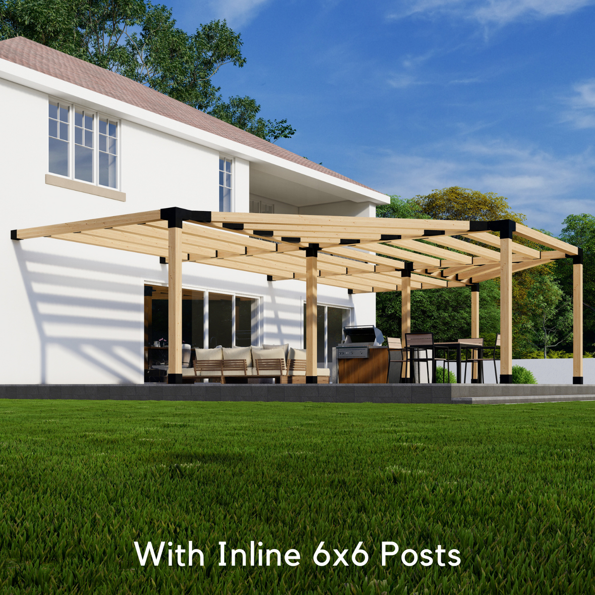 Semi-Circle Pergola Kit - For a 6-Section Pergola Up to 36' x 24'