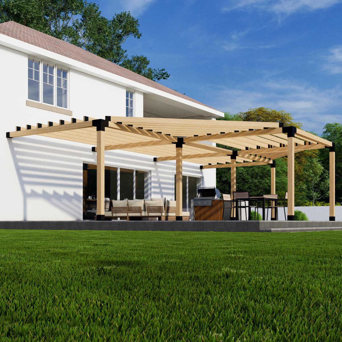 Semi-Circle Pergola Kit - For a 6-Section Pergola Up to 36' x 24'