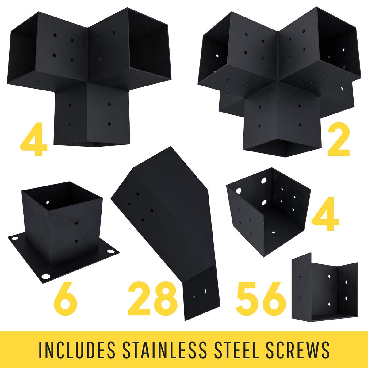 Kit for a Half-Circle Pergola Attached to House - Any Size Up to 36' x 24'