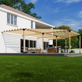 Kit for a Half-Circle Pergola Attached to House - Any Size Up to 36' x 24'