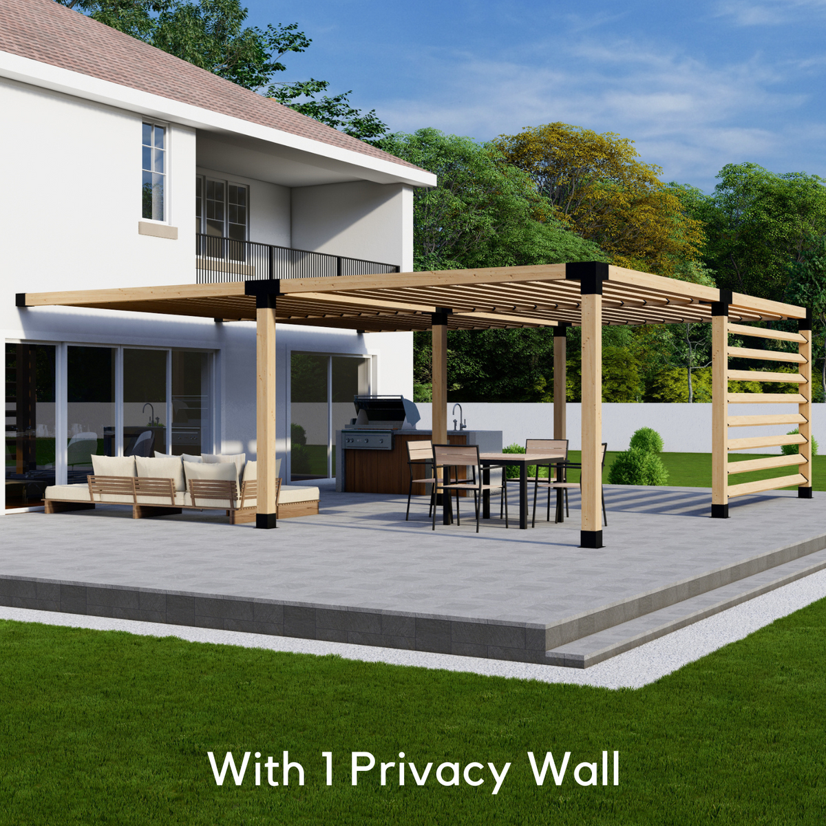 DIY Kit for a Pergola Connected to House