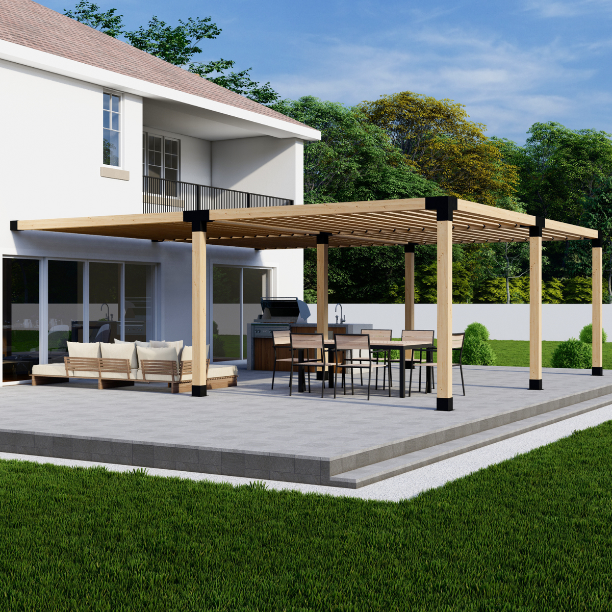 Set of 6x6 Wood Brackets for Pergola