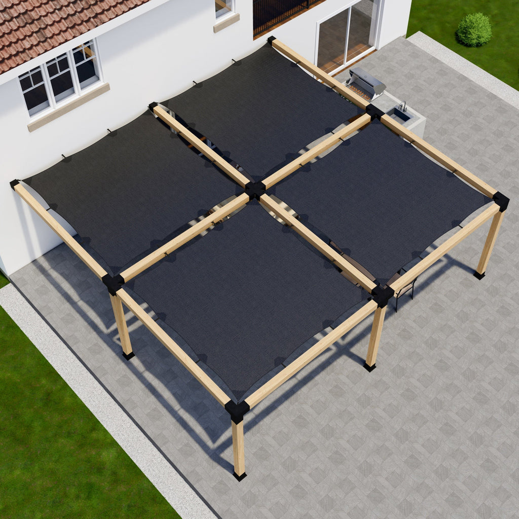 22' x 18' Pergola Attached to House with Roof