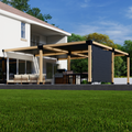 DIY Kit for Building a Wood Pergola With Canopies
