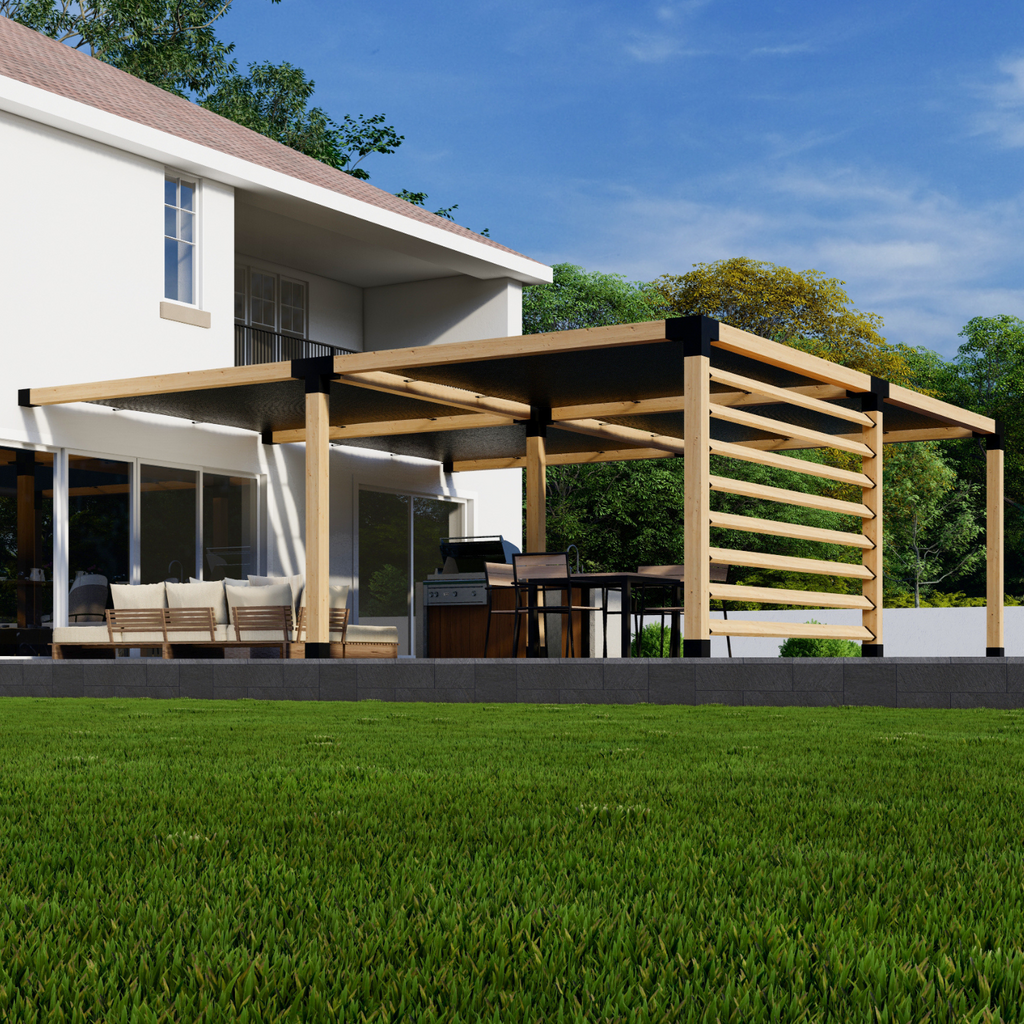 Kit for a Shade Pergola Attached to House