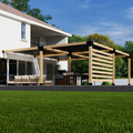 DIY Kit for a Wall-Mounted Pergola With Canopies