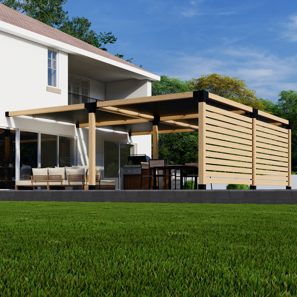 DIY Kit for an Up-To 24' x 24' Pergola With Canopies