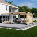 Bracket Kit for a Pergola With Side Wall