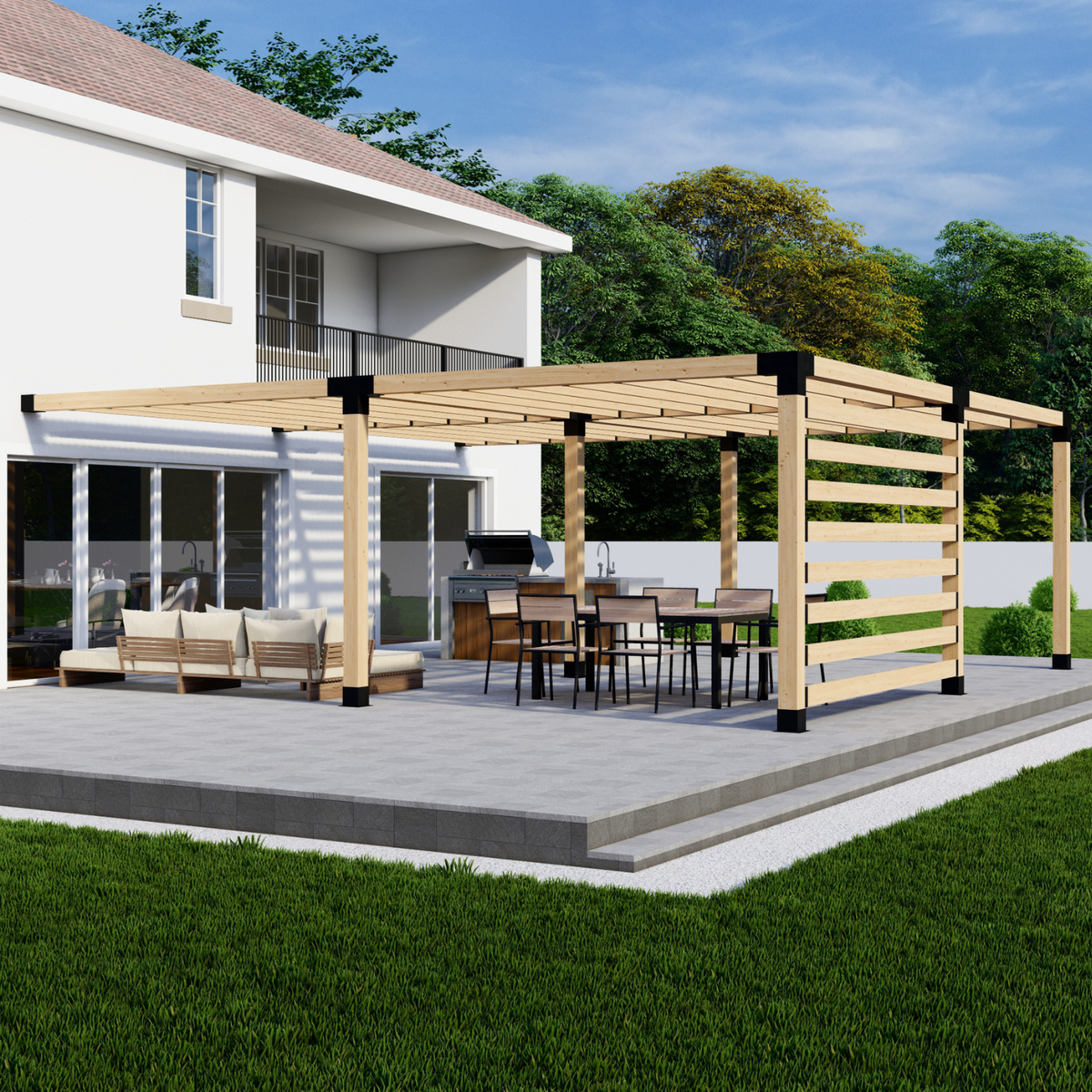 DIY Bracket Kit for a Pergola Off House