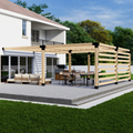 Bracket Kit for a Wooden Pergola With Roof and Sides