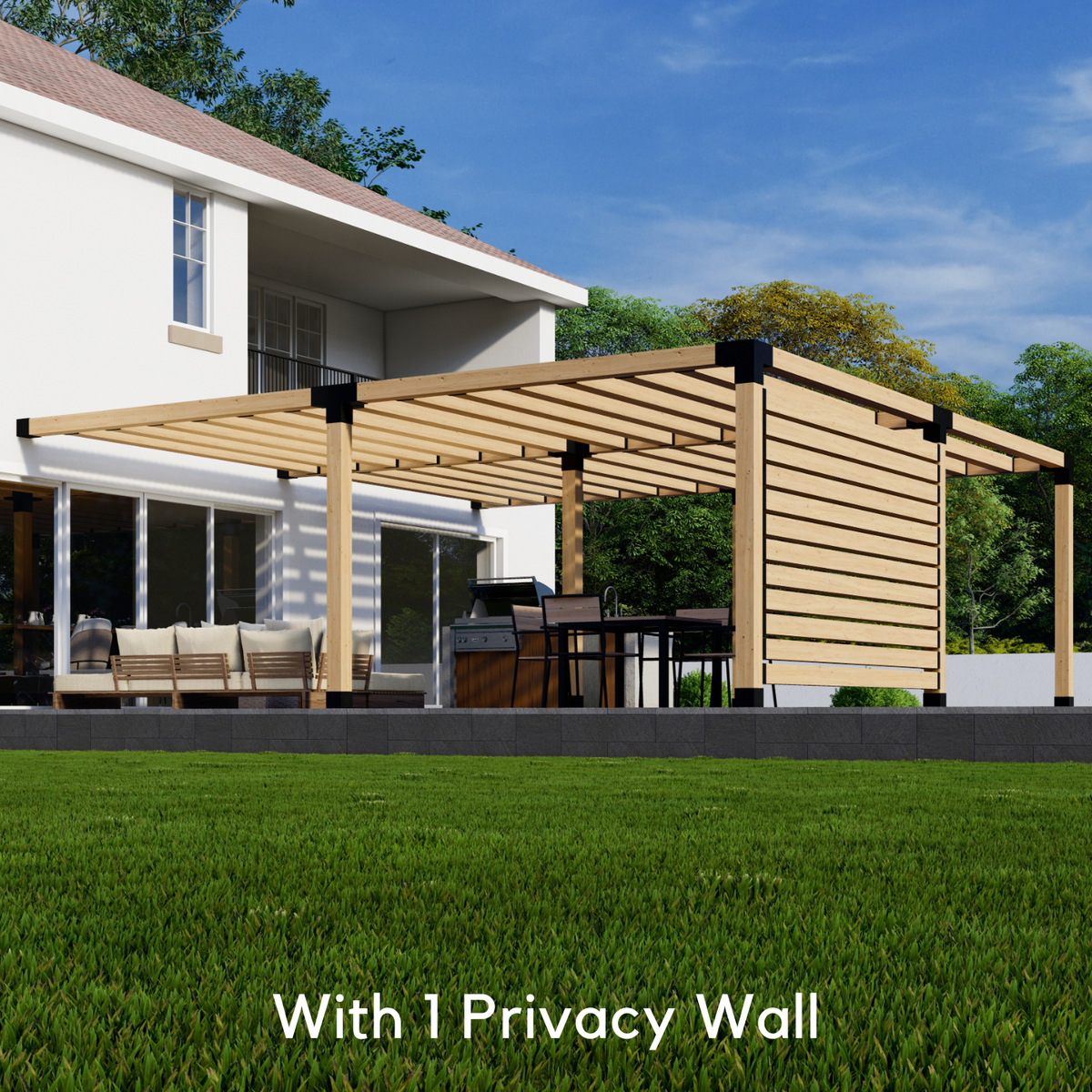 Bracket Kit for a Wooden Pergola Attached to House
