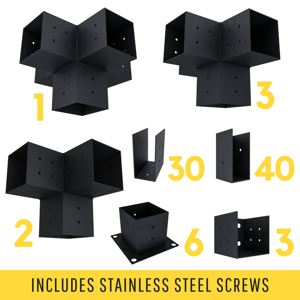 Bracket Kit for a Large Wooden Pergola