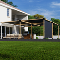 Kit for a Pergola With Sunshade Canopies