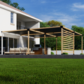 Pergola Package w/ 4x4 or 6x6 Steel Brackets + Canopies