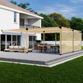 DIY Kit for a Pergola With Sides and Roof