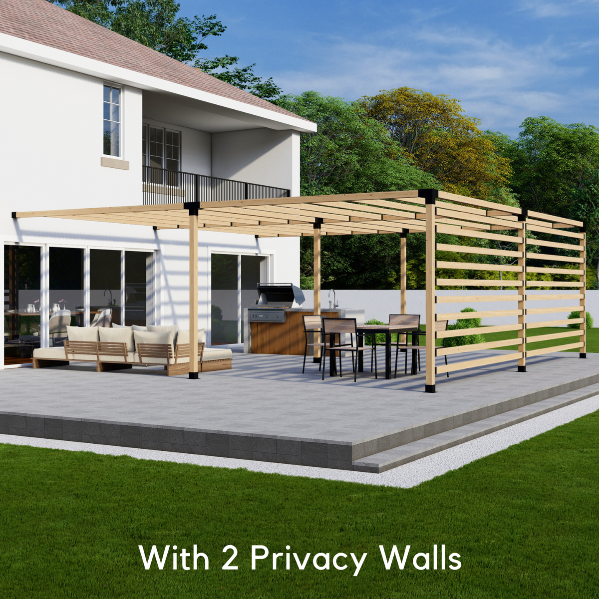 DIY Kit for a Wall-Mounted Pergola Off Deck