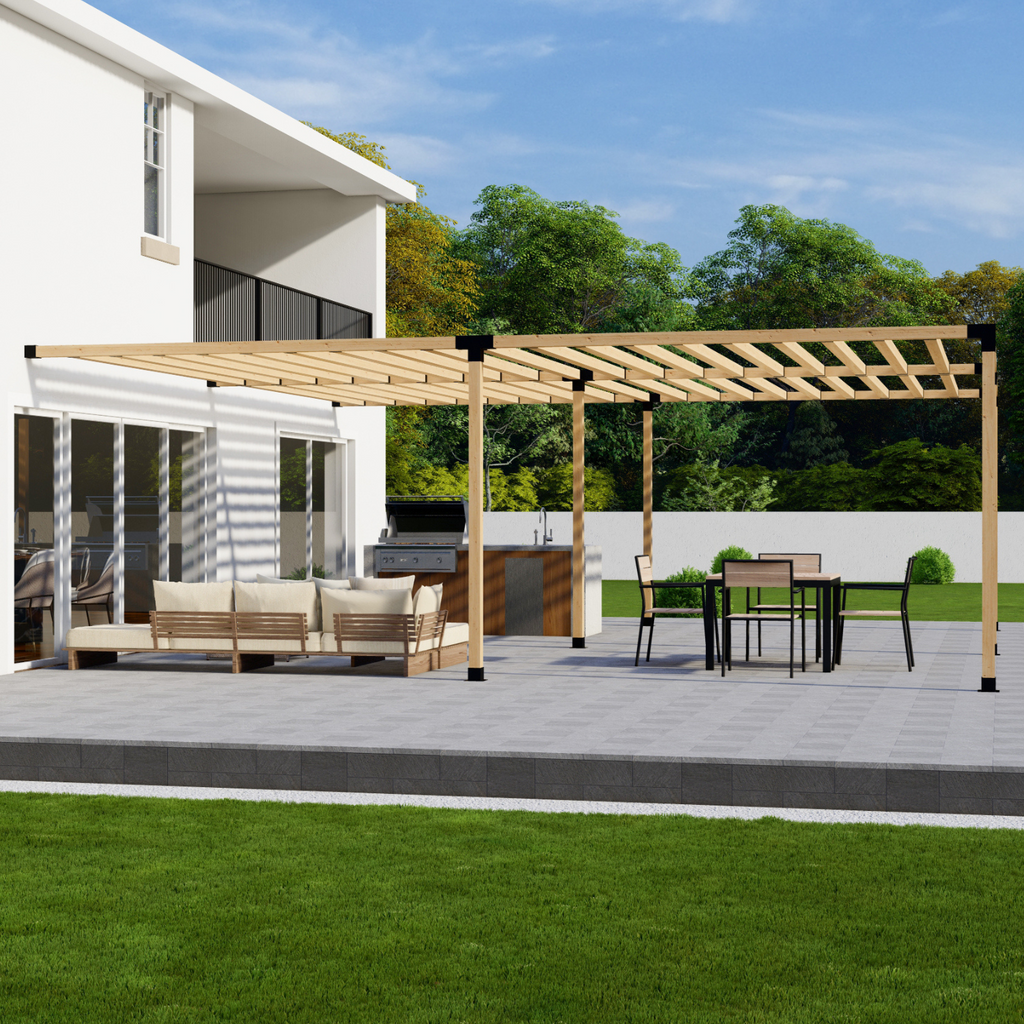 Kit for a Pergola Mounted to House