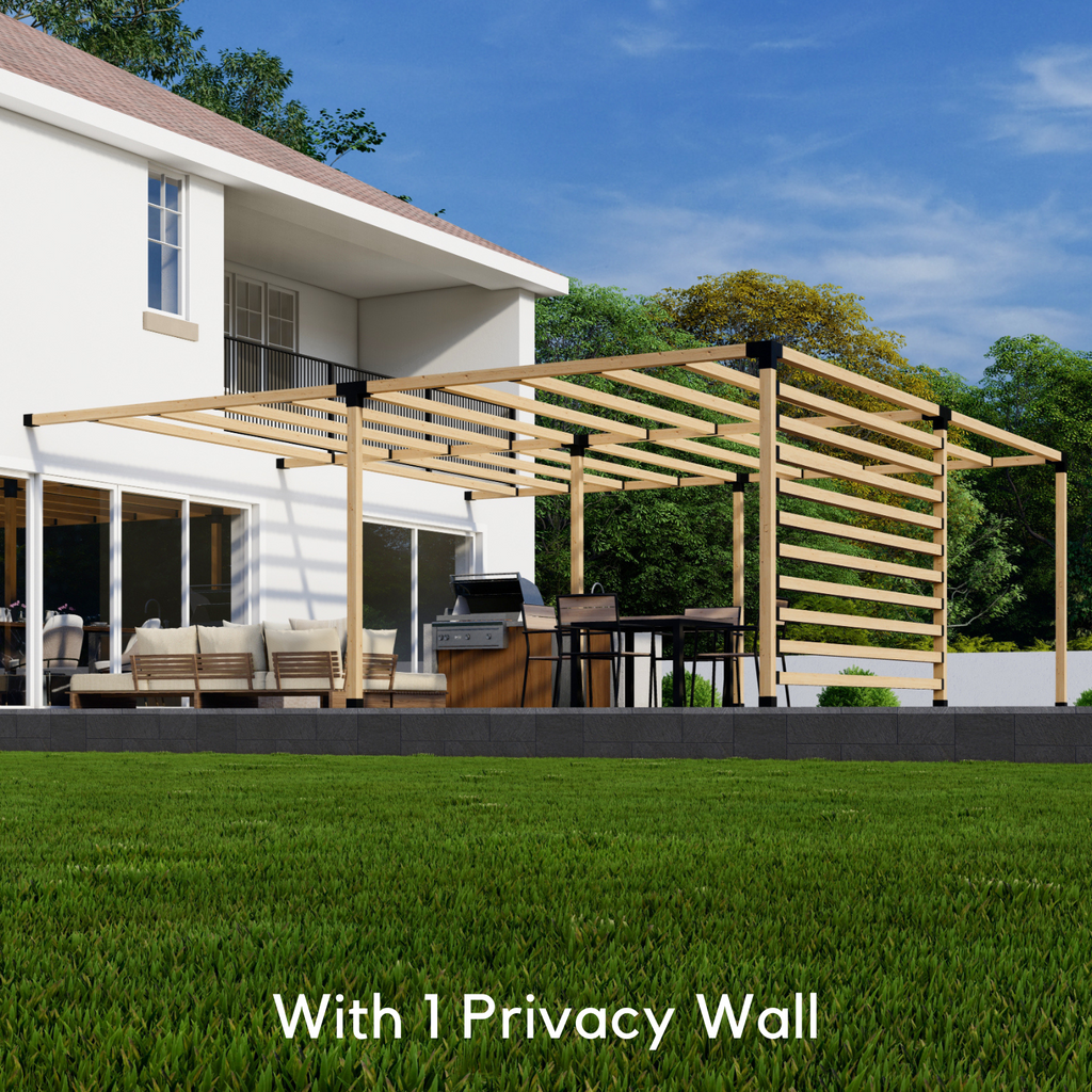 Kit for a Backyard Pergola Attached to House