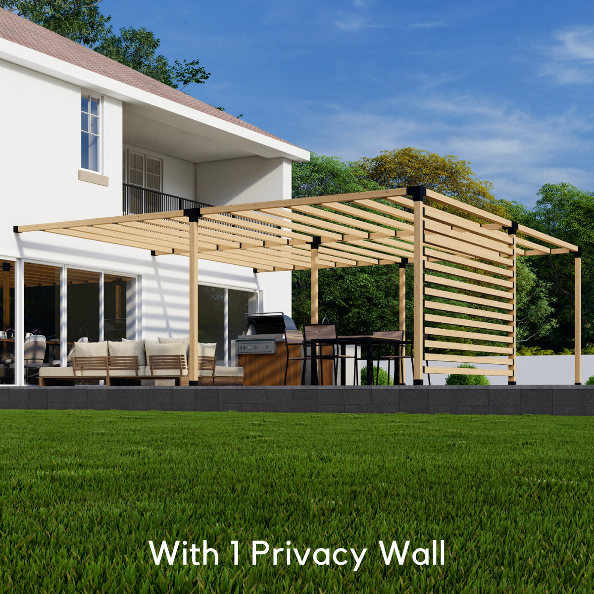 Wall Pergola Kit - For Wall-Mounted Pergola of Any Size