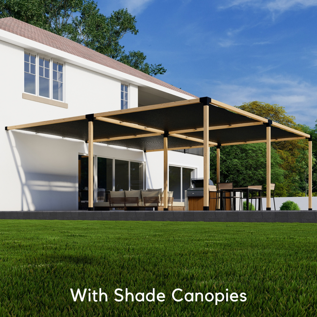 Pergola adossée à la maison 20x18 avec toit