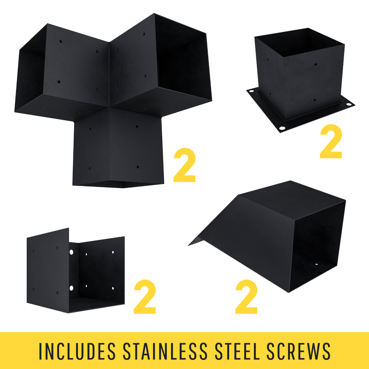 Kit for an Angled Pergola Attached to House
