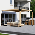 Kit for a 2-Post Pergola With Roof - Any Size Up to 12' x 12'