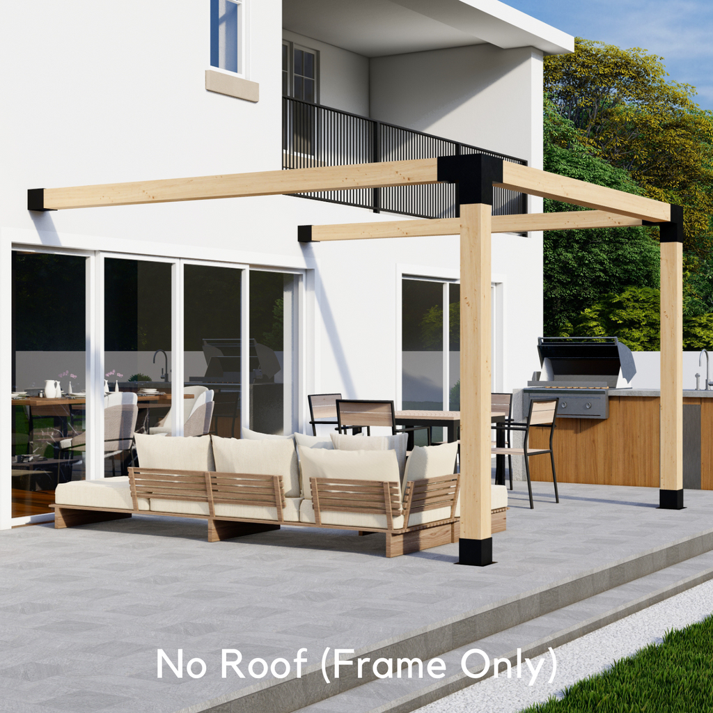 5' x 10' Pergola Attached to House with Roof