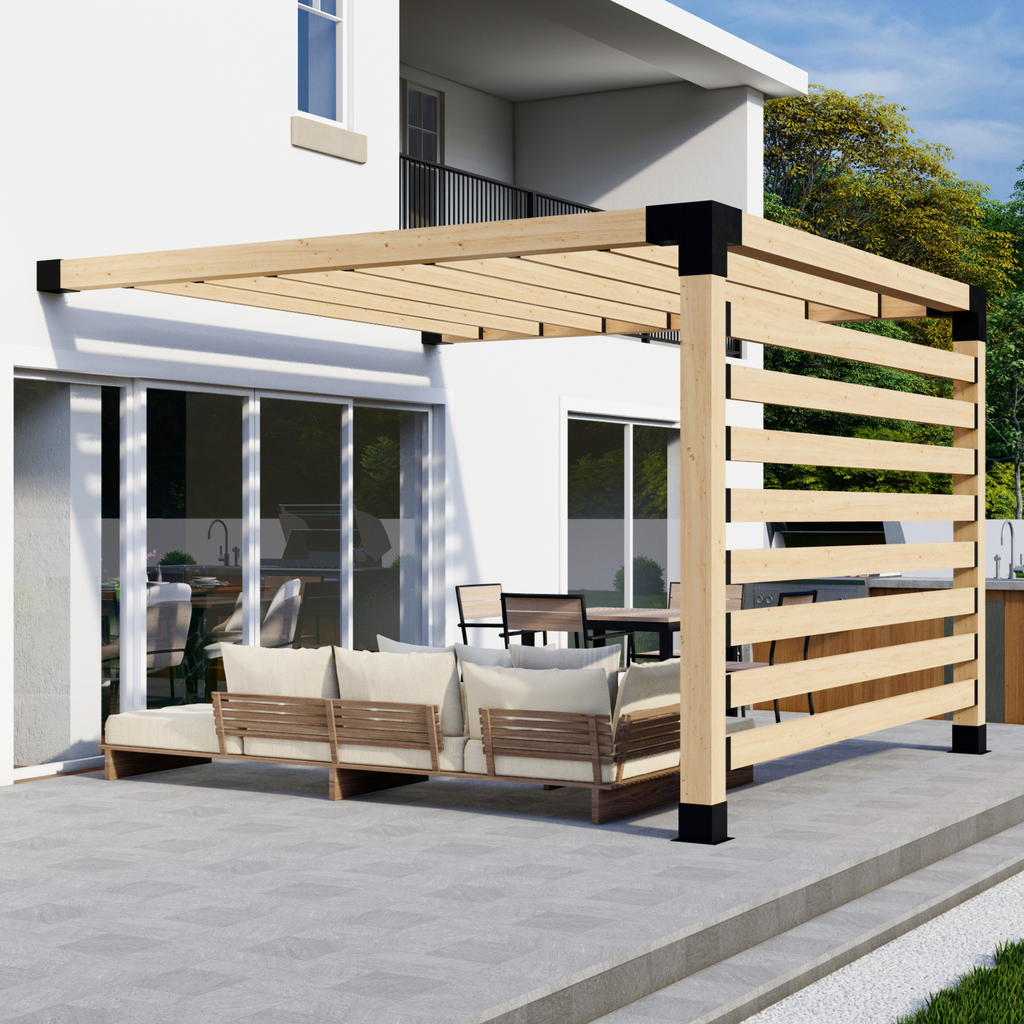 Kit for a Pergola Built Off House