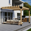 DIY 2-Post Pergola Kit - For Attached Pergola Any Size Up to 12' x 12'