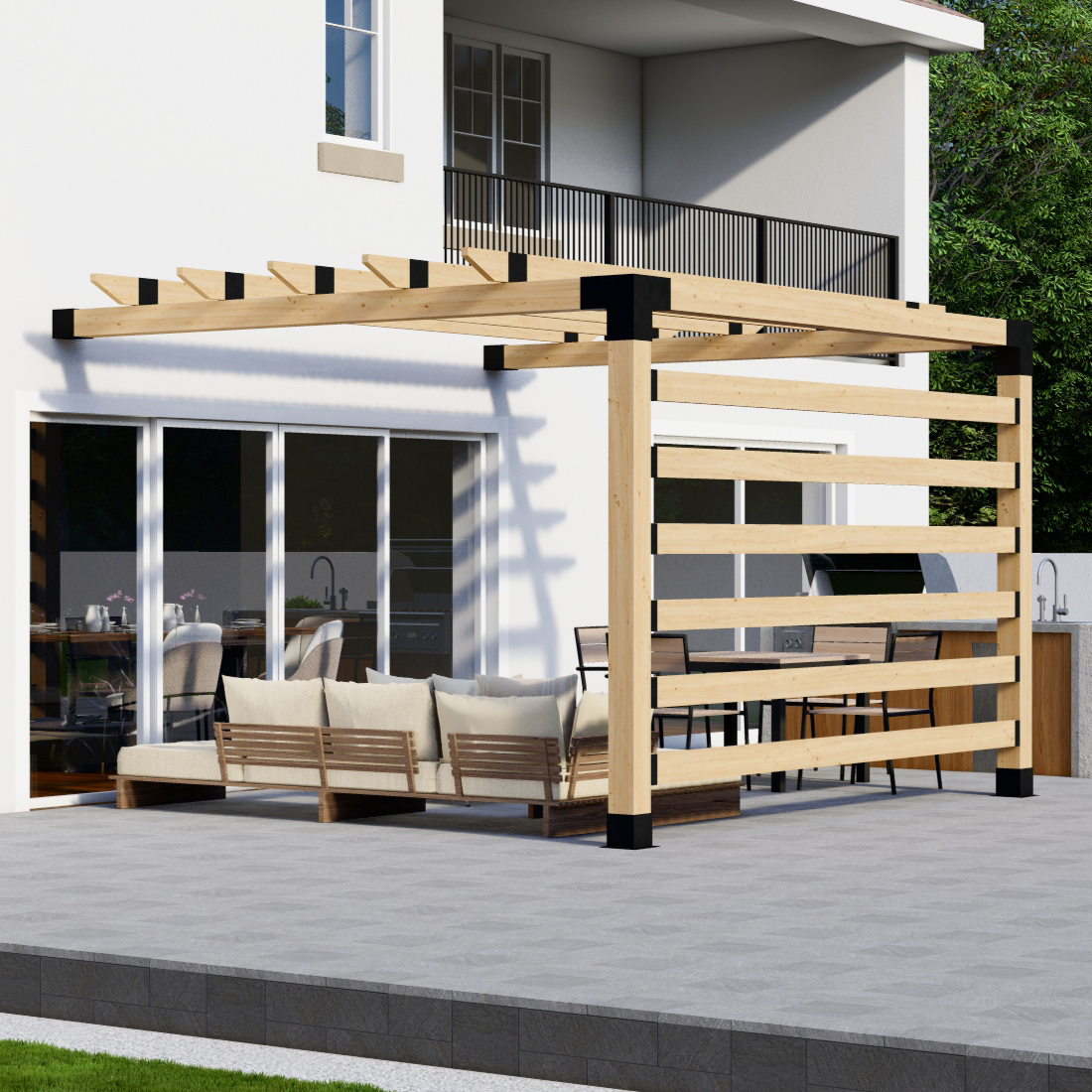 Kit to Build Your Own Pergola With Roof