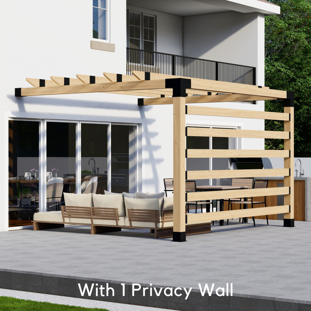 Bracket Kit for a Wooden Pergola With Roof Attached to House - Up to 12' x 12'