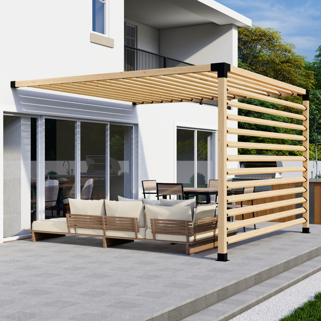 Small Wall-Mounted Pergola Kit - For Pergola Any Size Up to 12' x 12'