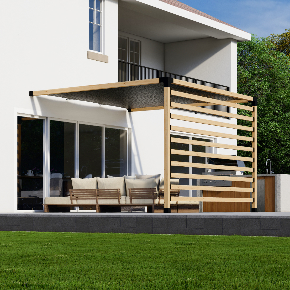 Kit for a Pergola w/ Canopy Cover